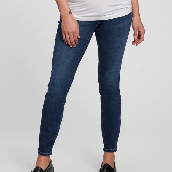 Maternity Inset Panel Skinny Jeans with Washwell - Picture 2 of 5